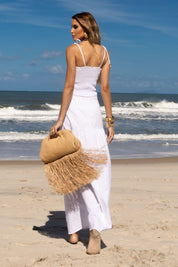 Cropped Branco Alças Amarradas Frysaide