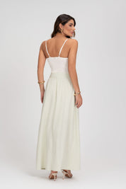 Cropped De Linho Off White Decote Frysaide