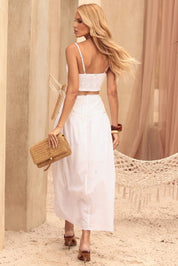 Cropped Frysaide Off White Laise Com Guipir