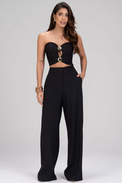Cropped Frysaide Preto Tomara Que Caia Metal