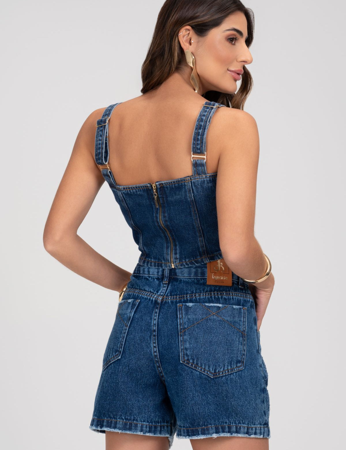 Cropped Jeans Escuro Frysaide