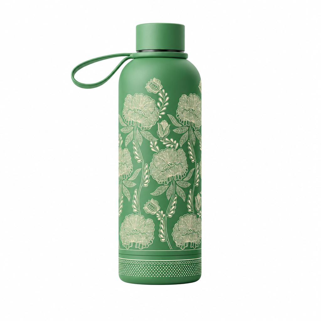 Garrafa Térmica Colcci Verde Floral 750Ml