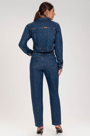 Jaqueta Jeans Frysaide Azul Botões Metálicos