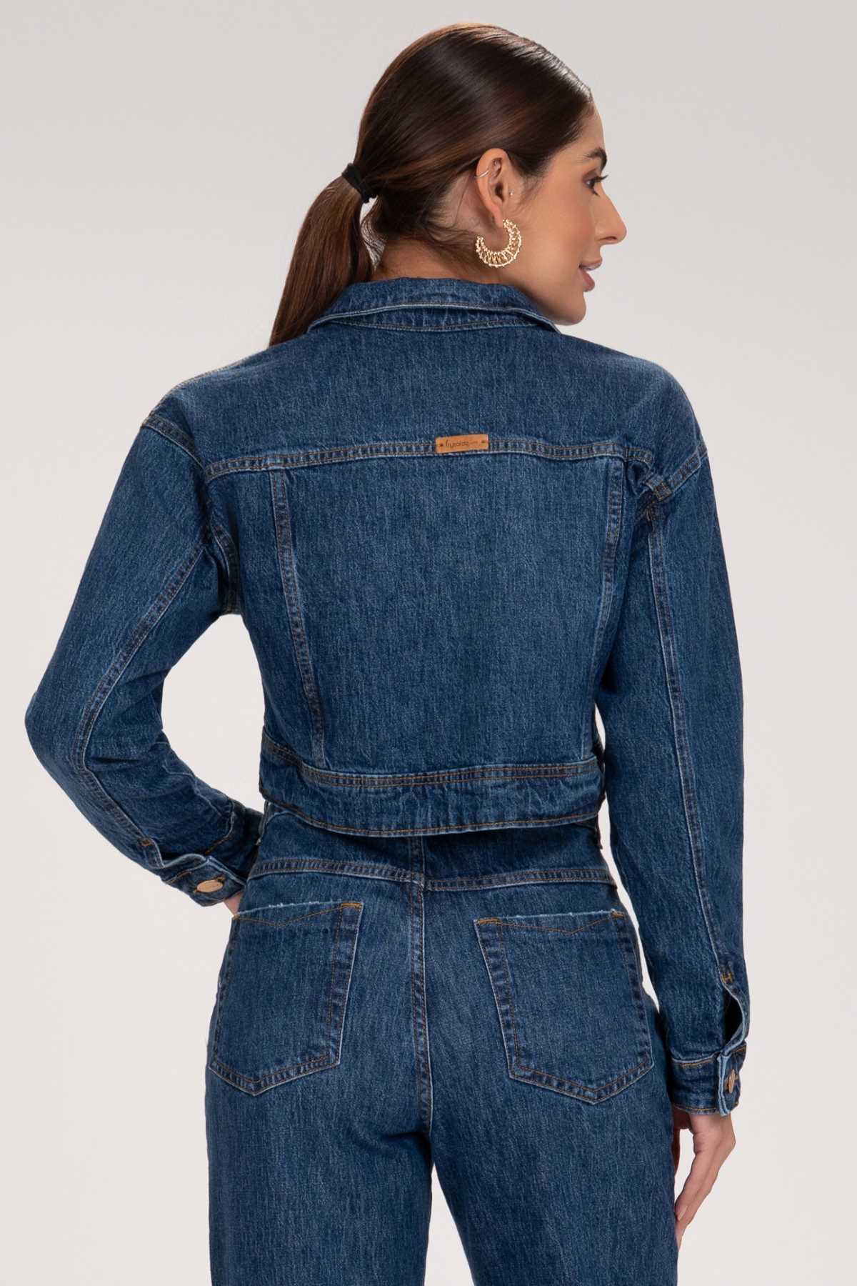Jaqueta Jeans Azul Frysaide com Botões Metálicos - 2209.00028