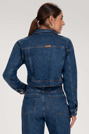 Jaqueta Jeans Frysaide Azul Botões Metálicos