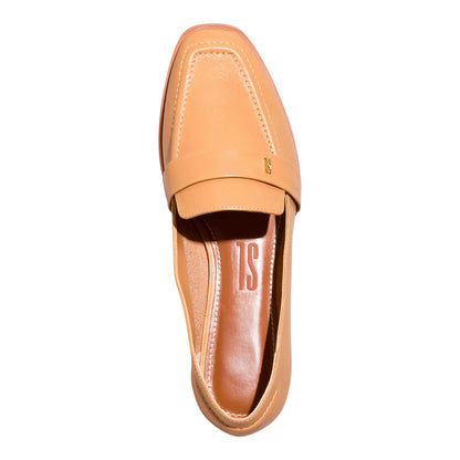 Mocassim Caramelo Santa Lolla Bico Quadrado