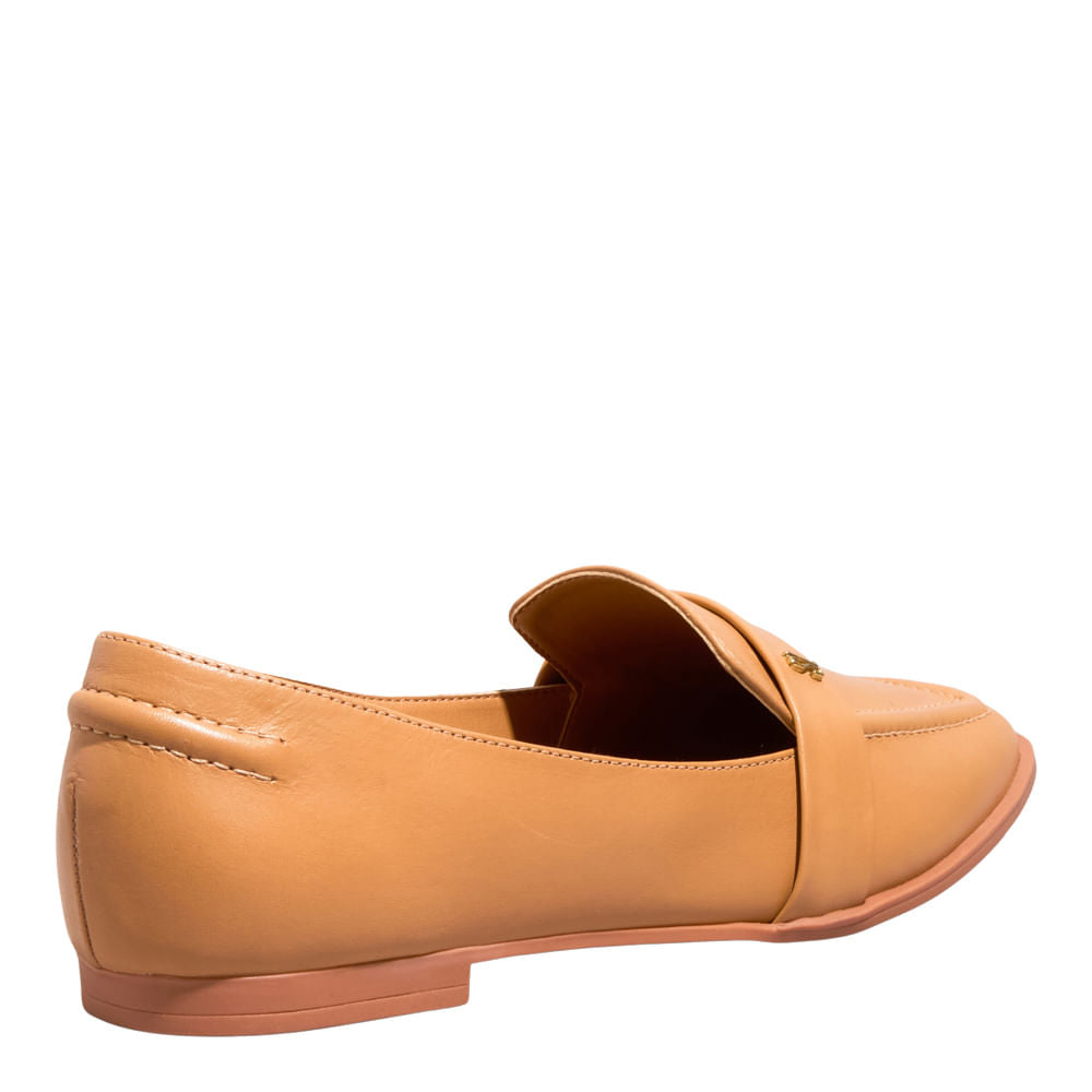 Mocassim Caramelo Santa Lolla Bico Quadrado