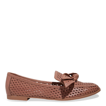 Mocassim Santa Lolla Caramelo Vazado Com Laço