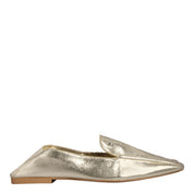 Mocassim Santa Lolla Dourado Bico Quadrado 