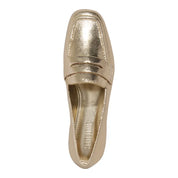 Mocassim Santa Lolla Dourado Couro Metalizado