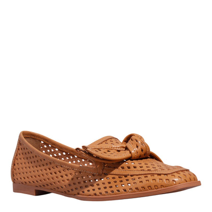 Mocassim Santa Lolla Marrom Laço Bico Quadrado