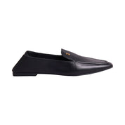 Mocassim Santa Lolla Preto Couro Bico Quadrado