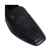 Mocassim Santa Lolla Preto Couro Bico Quadrado