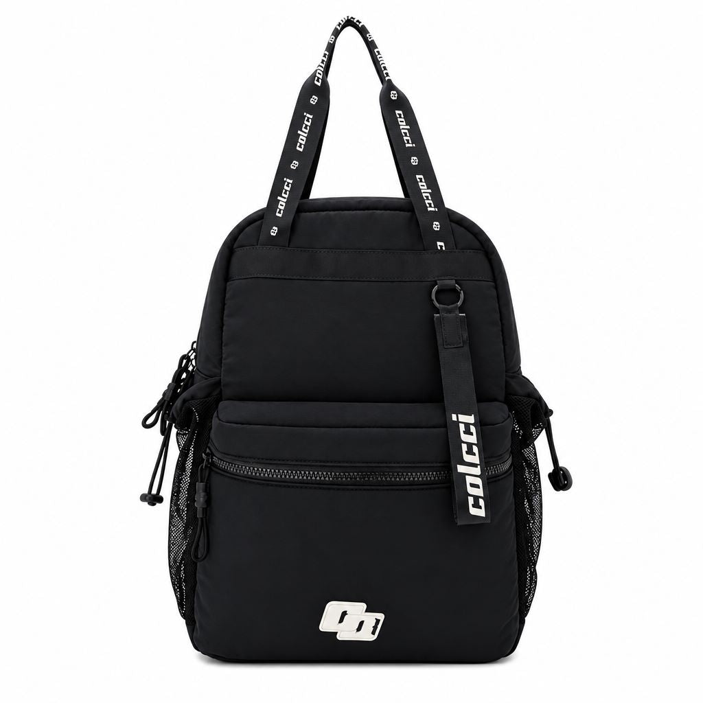 Mochila Colcci Preta Acolchoada Bolsos Mesh