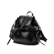 Mochila Santa Lolla Preta Fecho Metálico E Bolso Frontal
