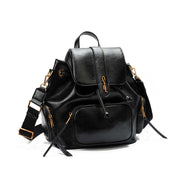 Mochila Santa Lolla Preta Fecho Metálico E Bolso Frontal