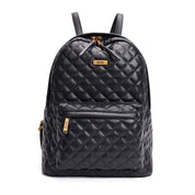 Mochila Santa Lolla Preta Matelassê Metais Dourados