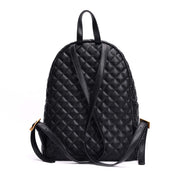 Mochila Santa Lolla Preta Matelassê Metais Dourados