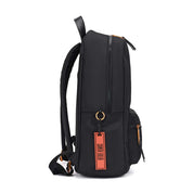 Mochila Santa Lolla Preta Nylon Pingente Laranja