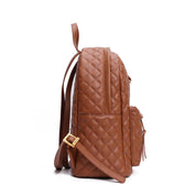 Mochila Santa Lolla Terracota Matelassê Zíper Duplo