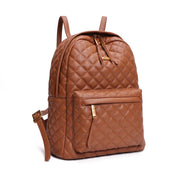 Mochila Santa Lolla Terracota Matelassê Zíper Duplo