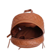 Mochila Santa Lolla Terracota Matelassê Zíper Duplo