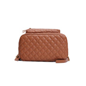 Mochila Santa Lolla Terracota Matelassê Zíper Duplo
