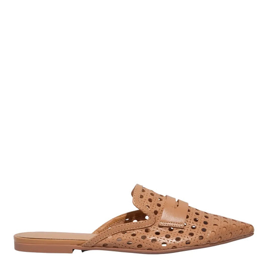 Mule Santa Lolla Couro Caramelo Tressê