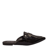 Mule Santa Lolla Preto Verniz Bico Fino