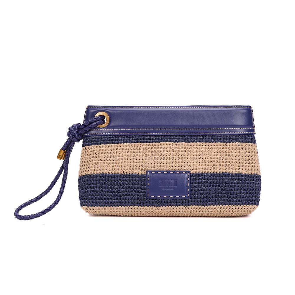 Necessaire Santa Lolla Azul Tramado Listras