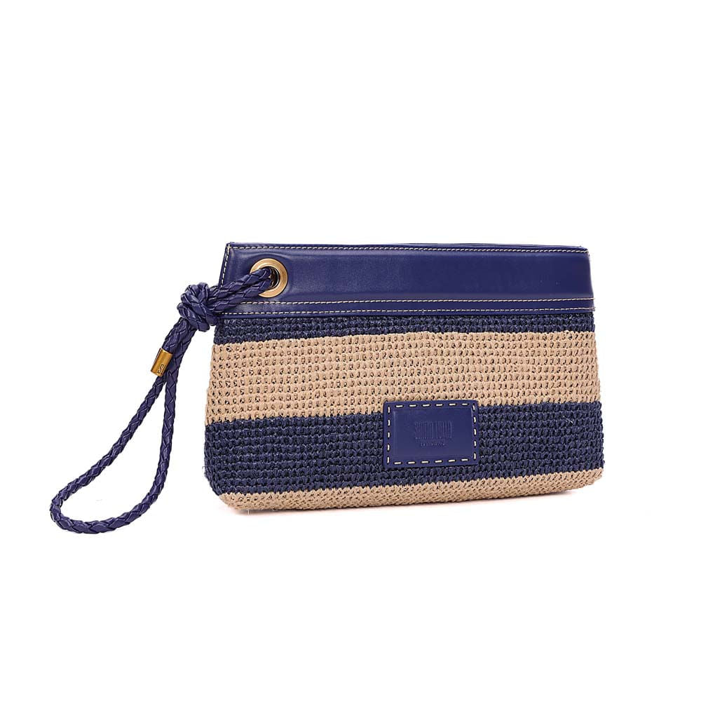 Necessaire Santa Lolla Azul Tramado Listras