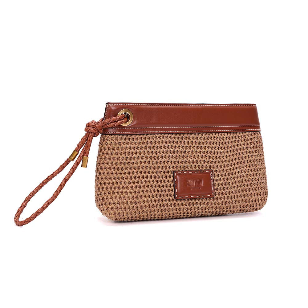 Necessaire Santa Lolla Bege Tramada Alça De Mão