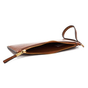 Necessaire Santa Lolla Marrom Alça De Mão Zíper