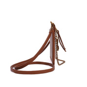 Necessaire Santa Lolla Marrom Corrente Dourada