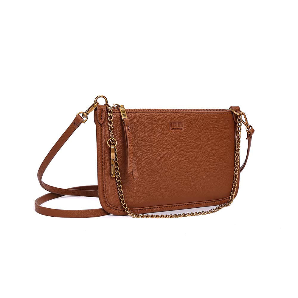 Necessaire Santa Lolla Marrom Corrente Dourada