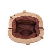 Necessaire Santa Lolla Marrom Corrente Dourada