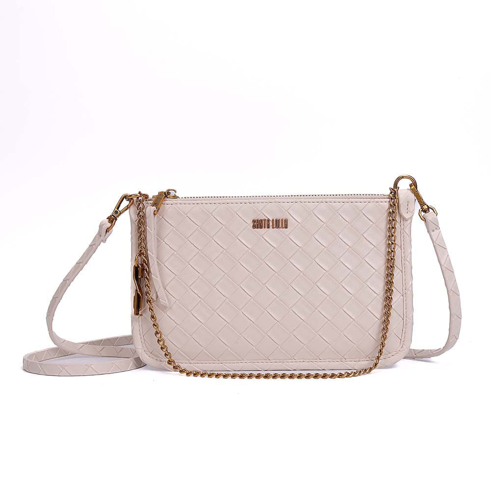 Necessaire Santa Lolla Off White Tressê Alça Corrente