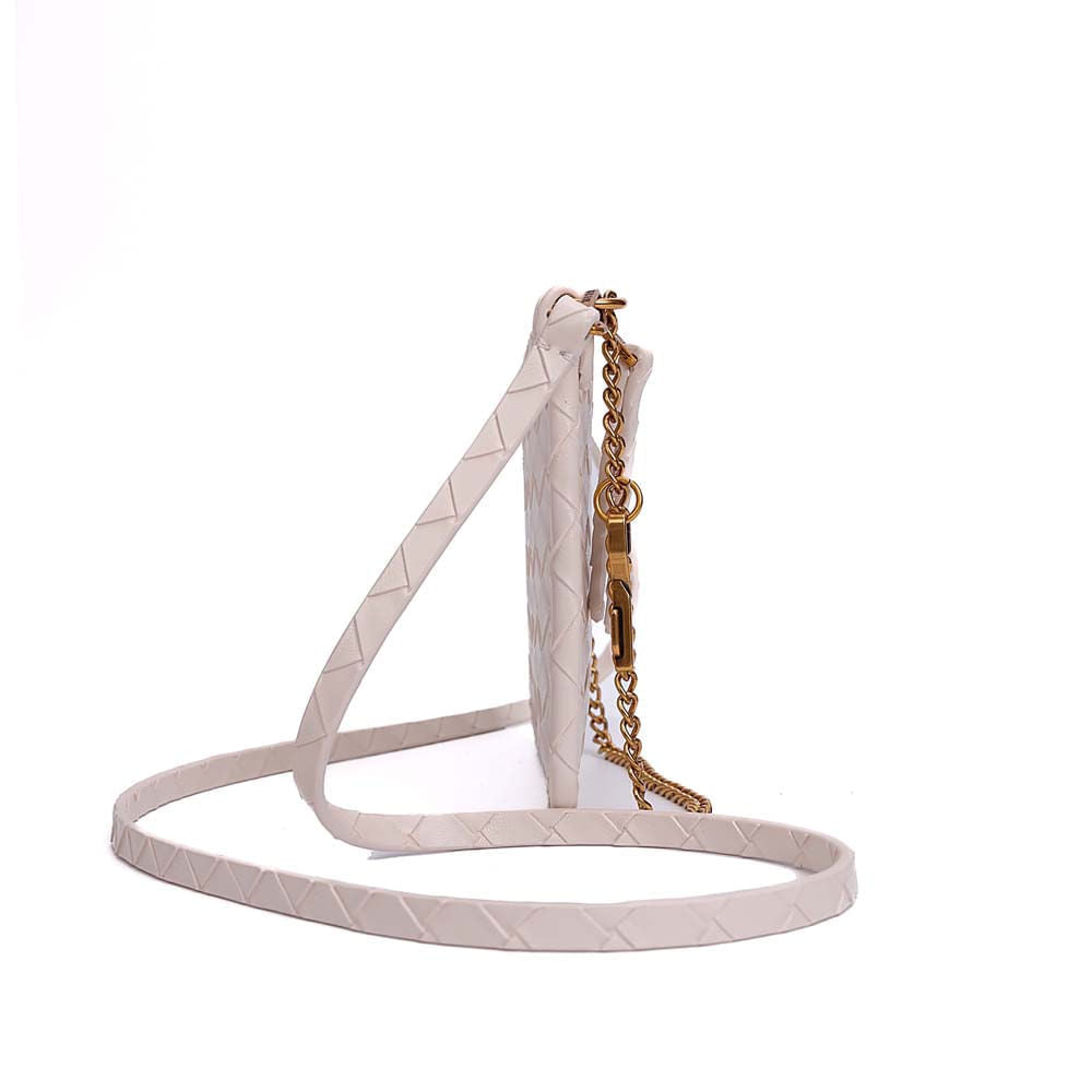 Necessaire Santa Lolla Off White Tressê Alça Corrente