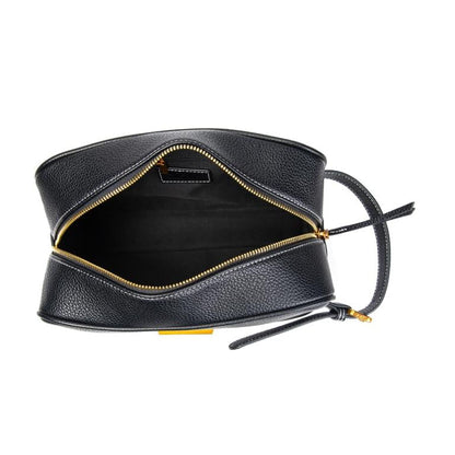 Necessaire Santa Lolla Preta Alça Pesponto