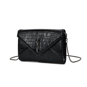 Necessaire Santa Lolla Preta Croco Alça Corrente