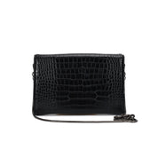 Necessaire Santa Lolla Preta Croco Alça Corrente