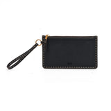 Necessaire Santa Lolla Preta Texturizada Zíper