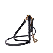 Necessaire Santa Lolla Preta Tressê Alça Corrente