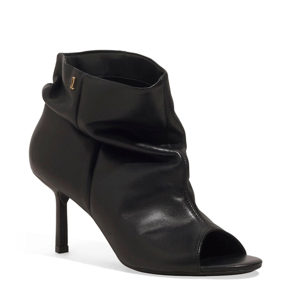 Open Boot Santa Lolla Preta Couro Salto Fino