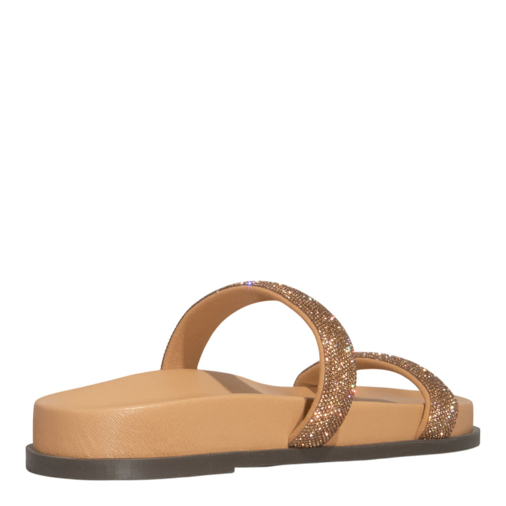 Papete Bege Santa Lolla Tiras Brilho 