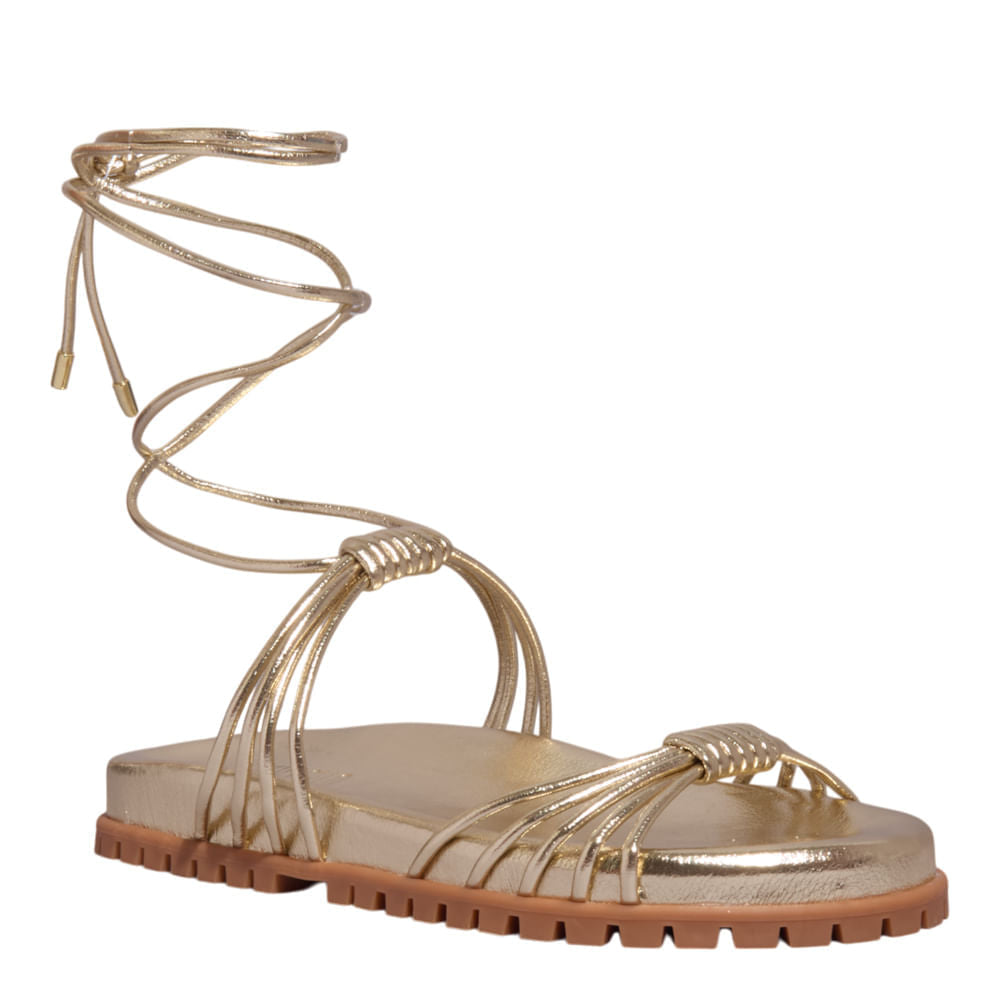 Papete Santa Lolla Dourada Metalizada Amarração