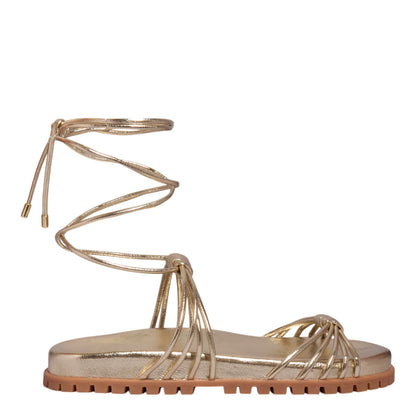 Papete Santa Lolla Dourada Metalizada Amarração