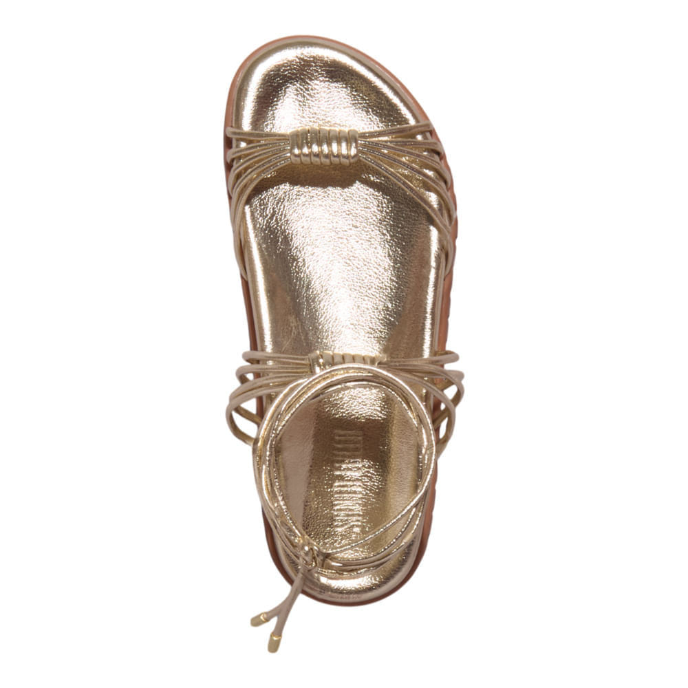 Papete Santa Lolla Dourada Metalizada Amarração