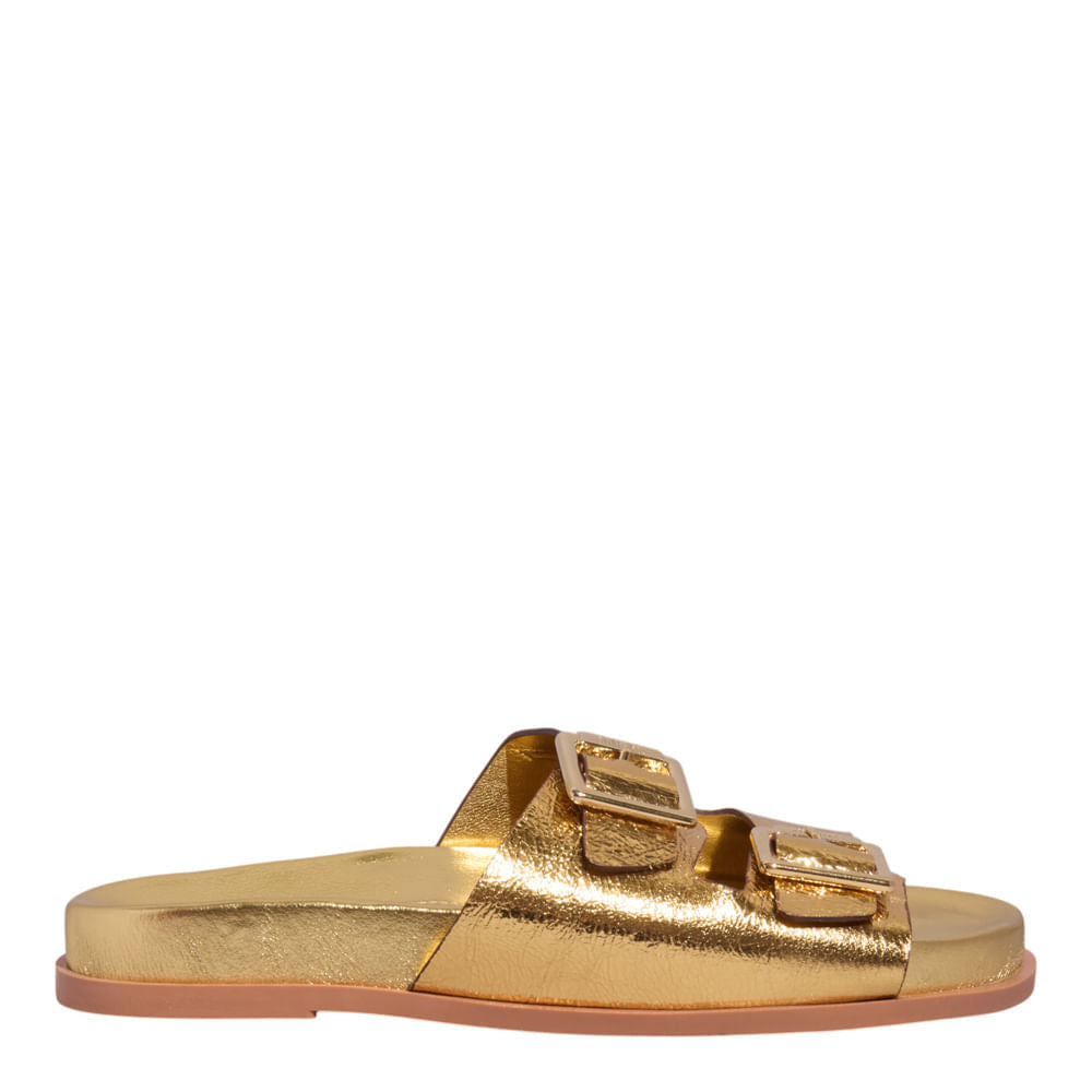 Papete Santa Lolla Dourada Metalizada Fivelas