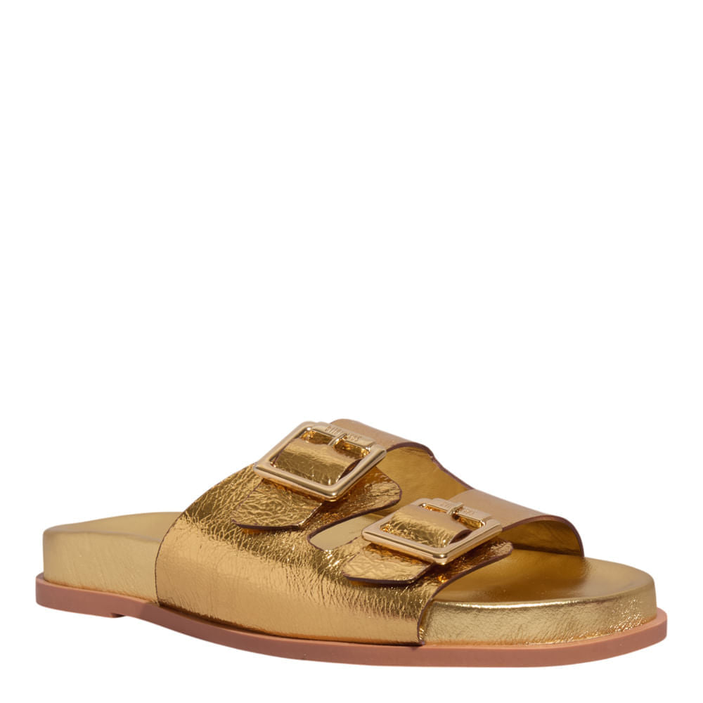 Papete Santa Lolla Dourada Metalizada Fivelas